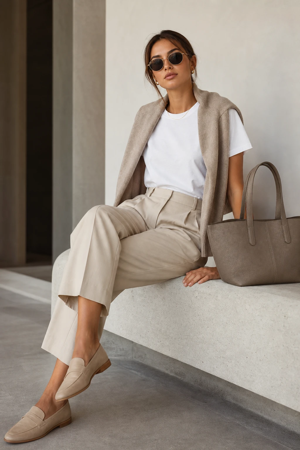 Minimal Casual virtual try-on look — Dressora AI clothes changer closet