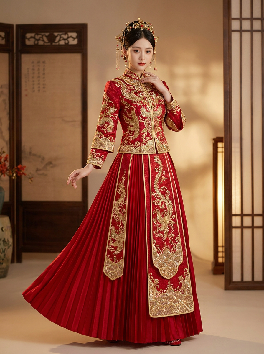 Chinesisches Xiuhe-Kleid
