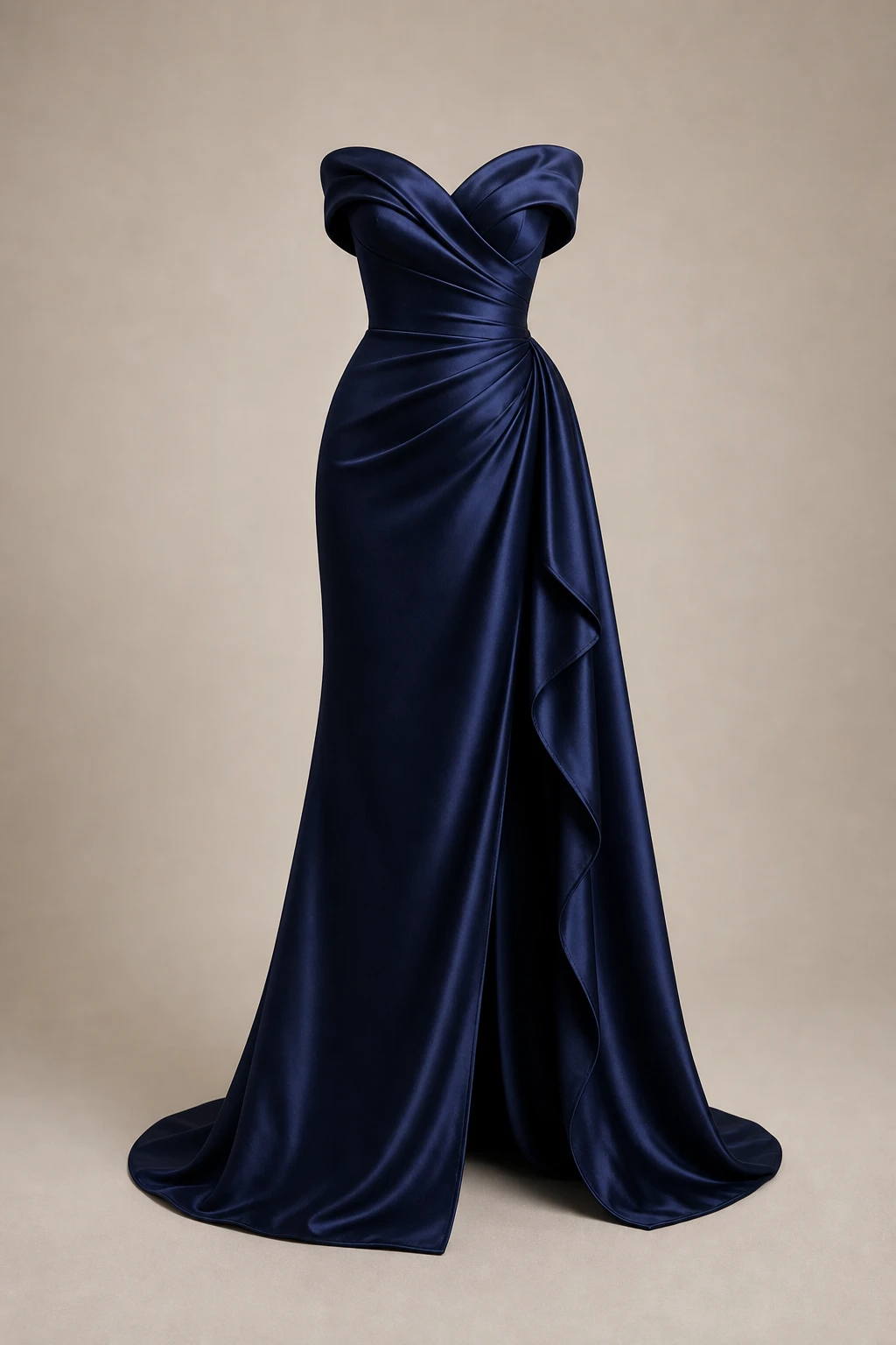 Schwarzes Krawattenkleid · Porträtkleid
