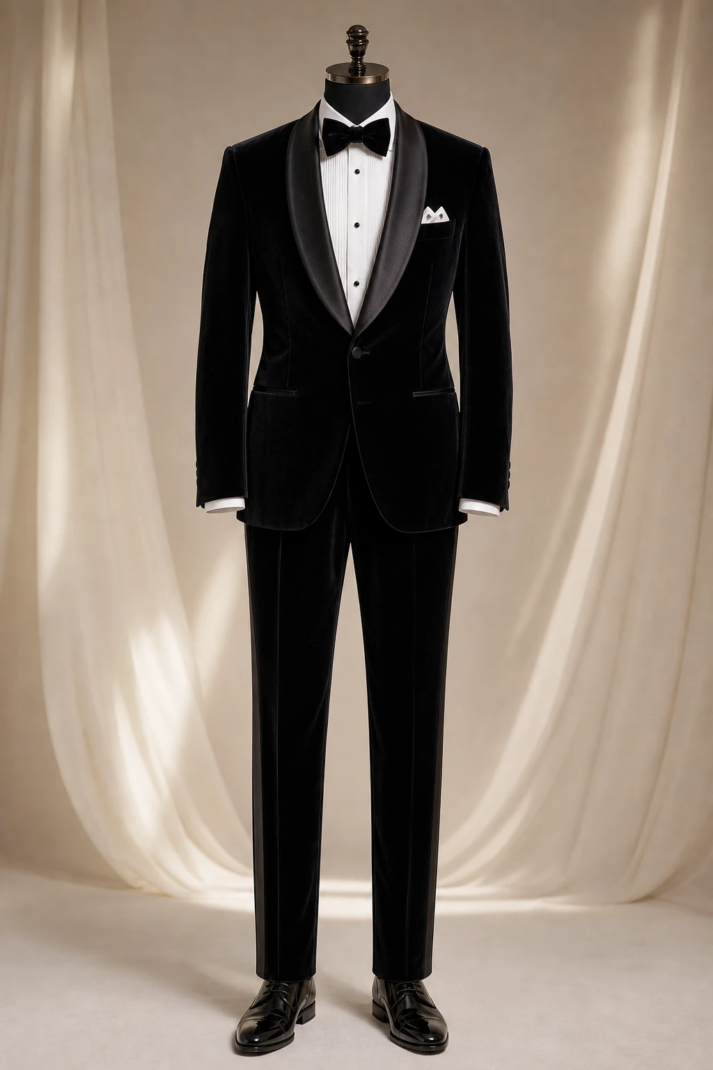 Esmoquin del novio · Look corto editorial