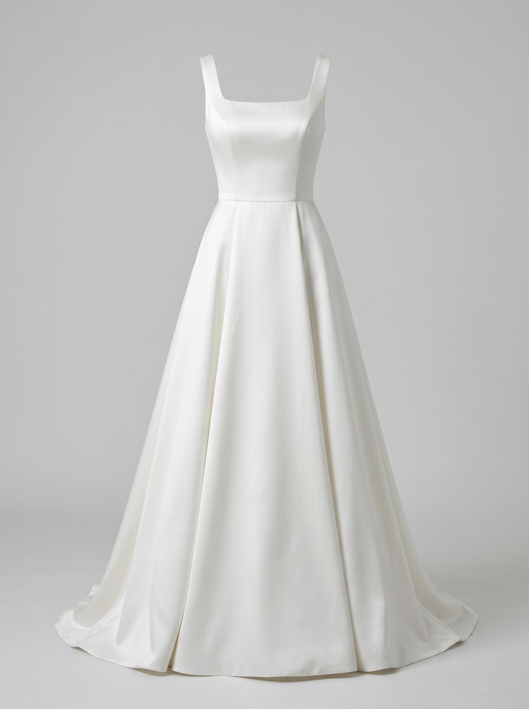 Vestido de cetim linha A · Retrato elegante