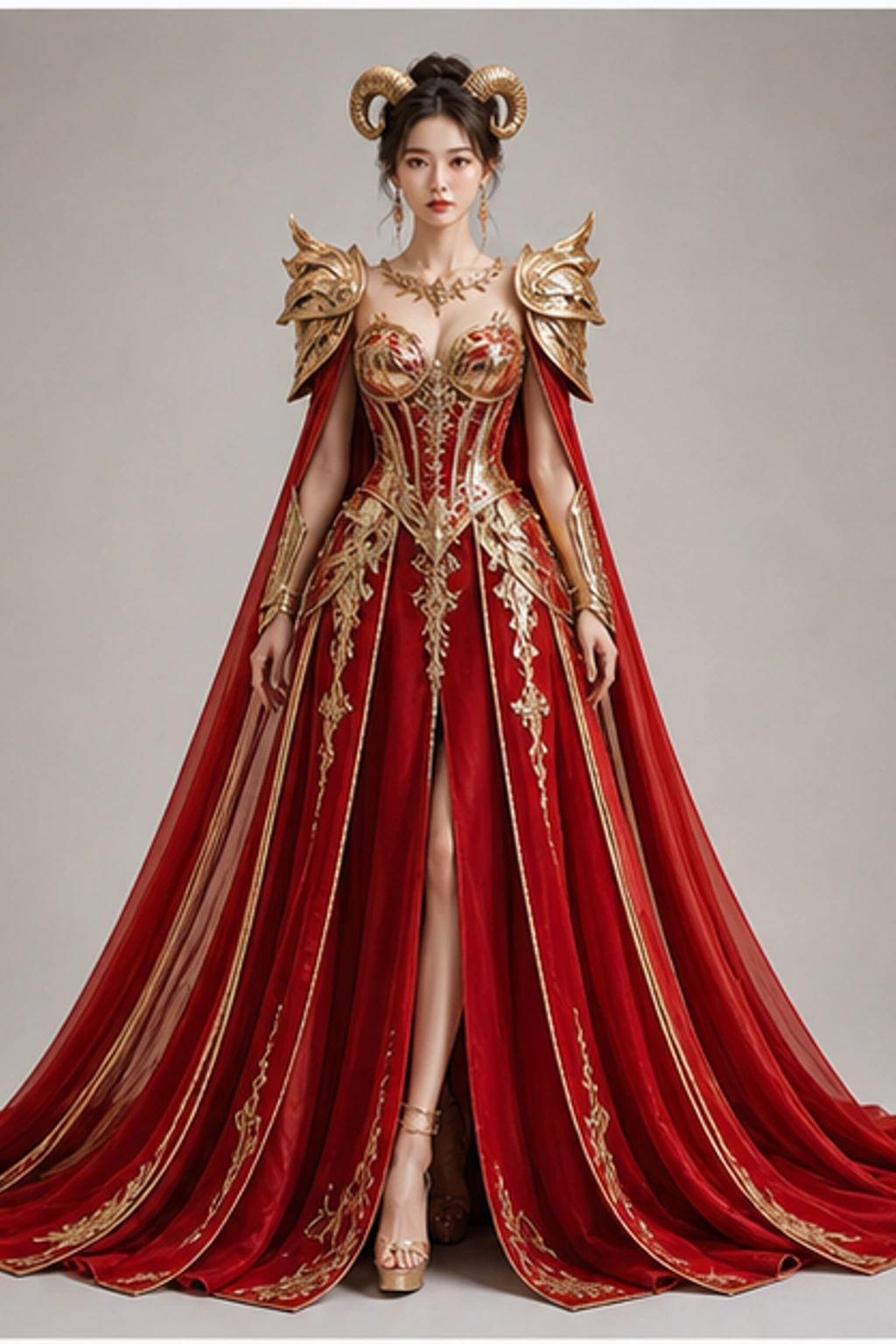 Aries Fire Goddess · Retrato elegante