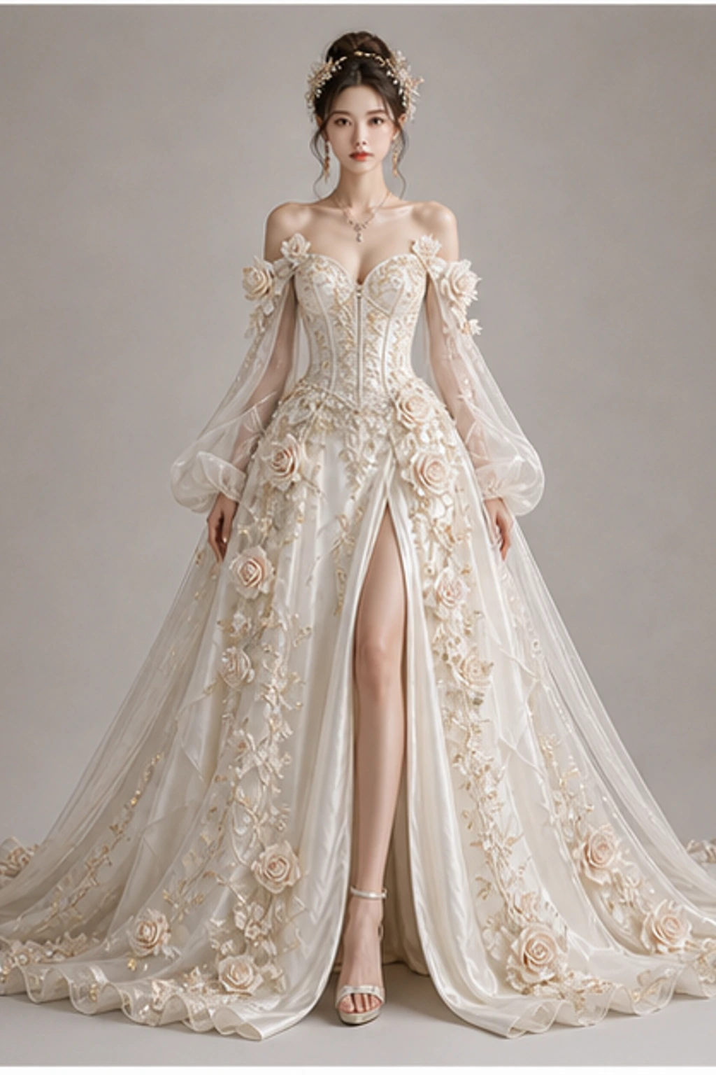 Rose Palace Gown · Look pendek editorial