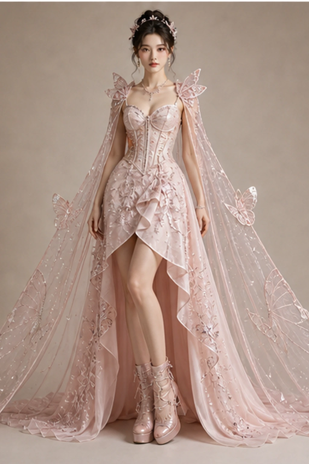 Butterfly Fairy Gown · Look cape