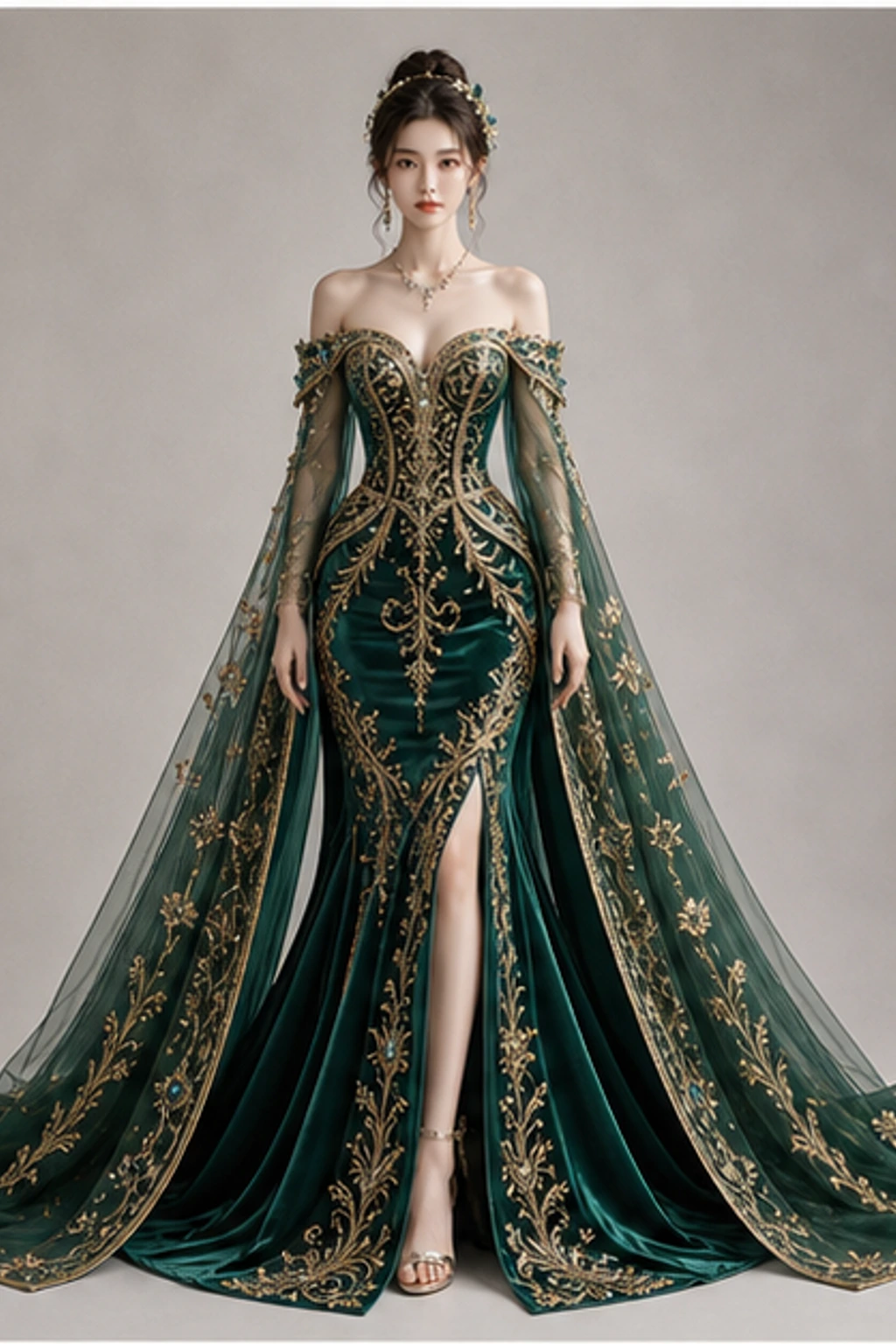 Emerald Palace Gown · Portre elbisesi