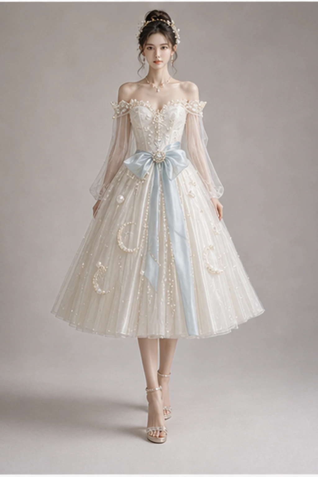 Cancer Moon Pearl Gown · Короткий editorial