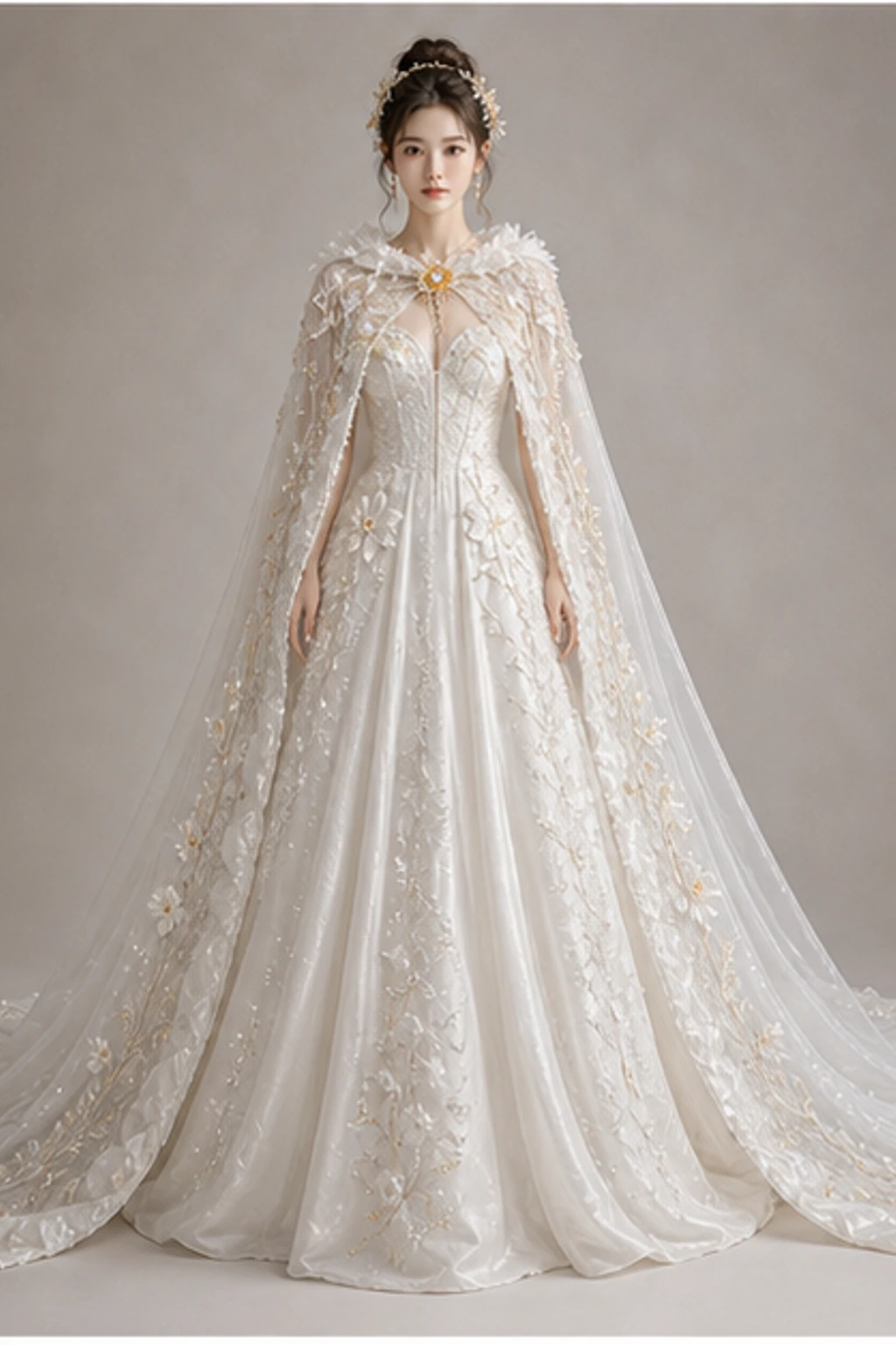 December Narcissus Gown · Look com capa