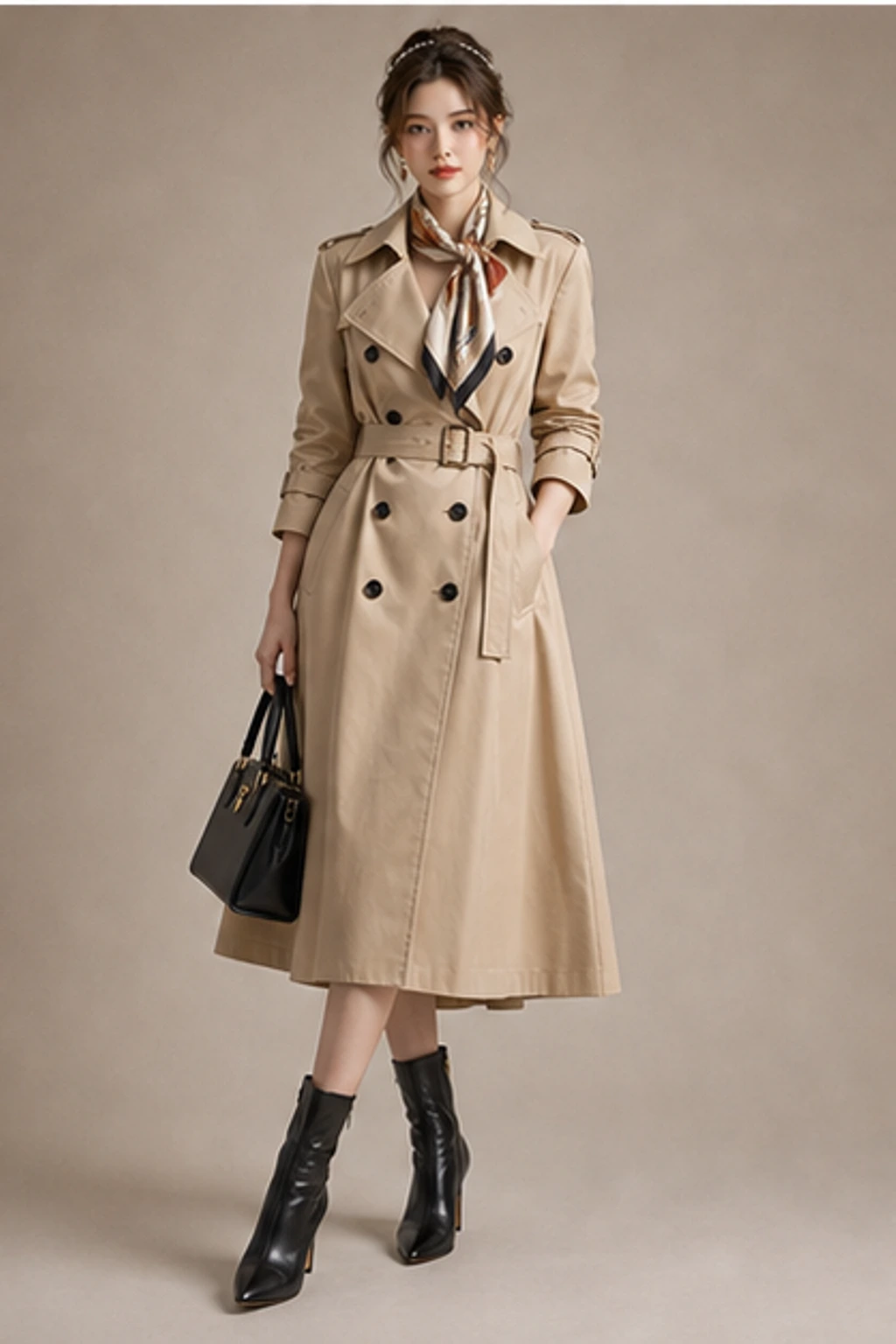Paris Cafe Dress - Cape Or Outerwear Look