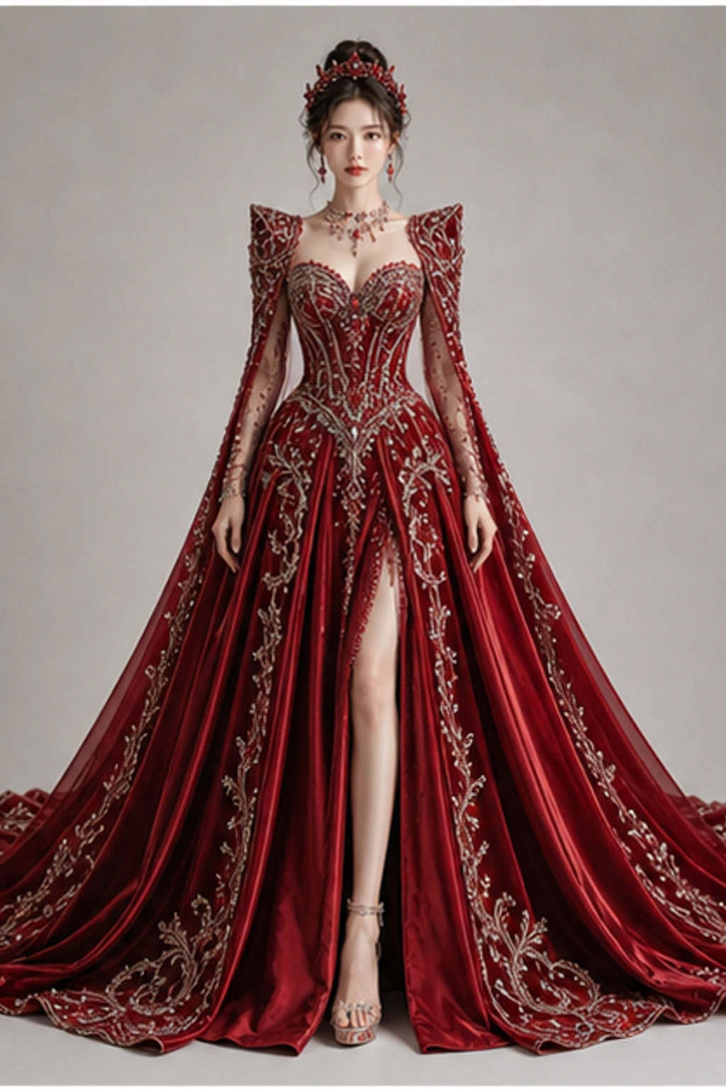 Ruby Queen Gown · Porträtkleid