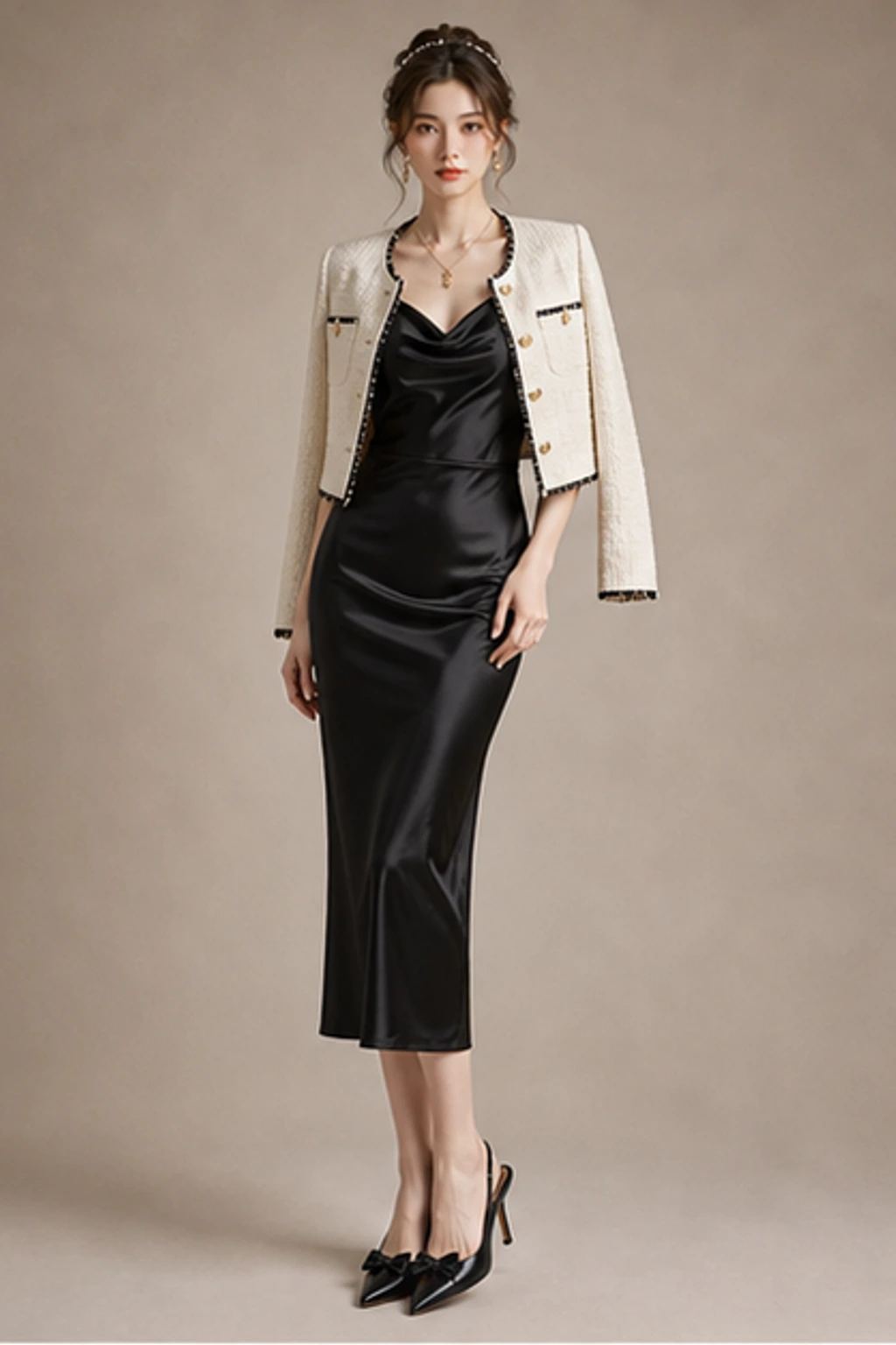 Paris Cafe Dress - Sleek Portrait Dress