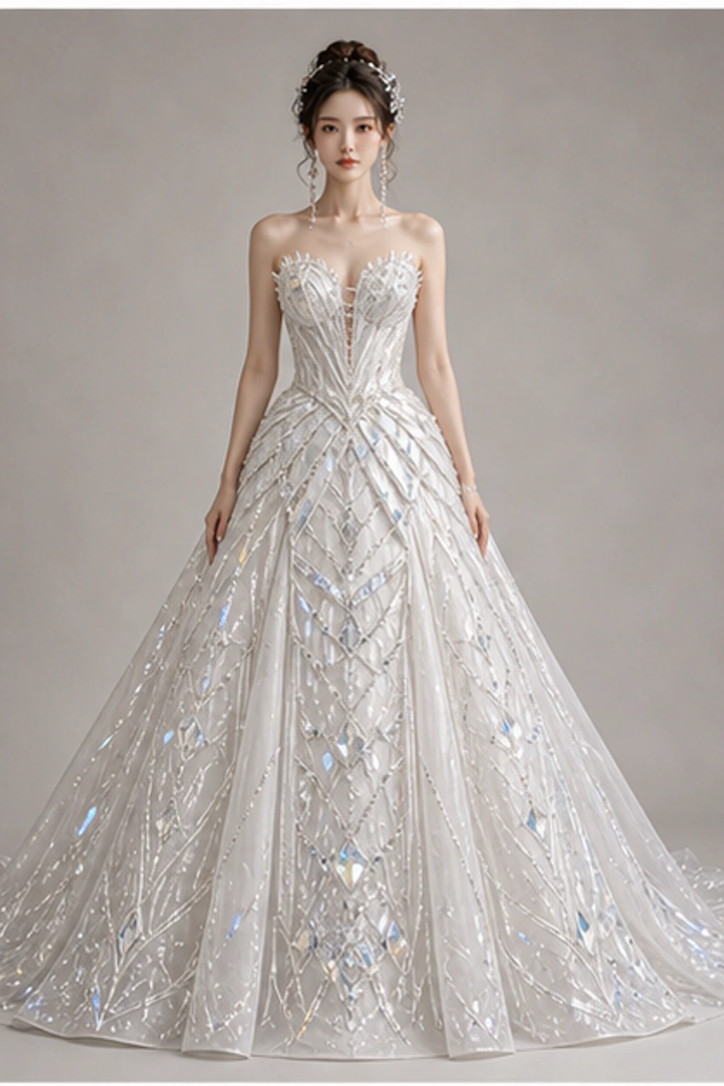 Diamond Ice Gown · Gaun potret