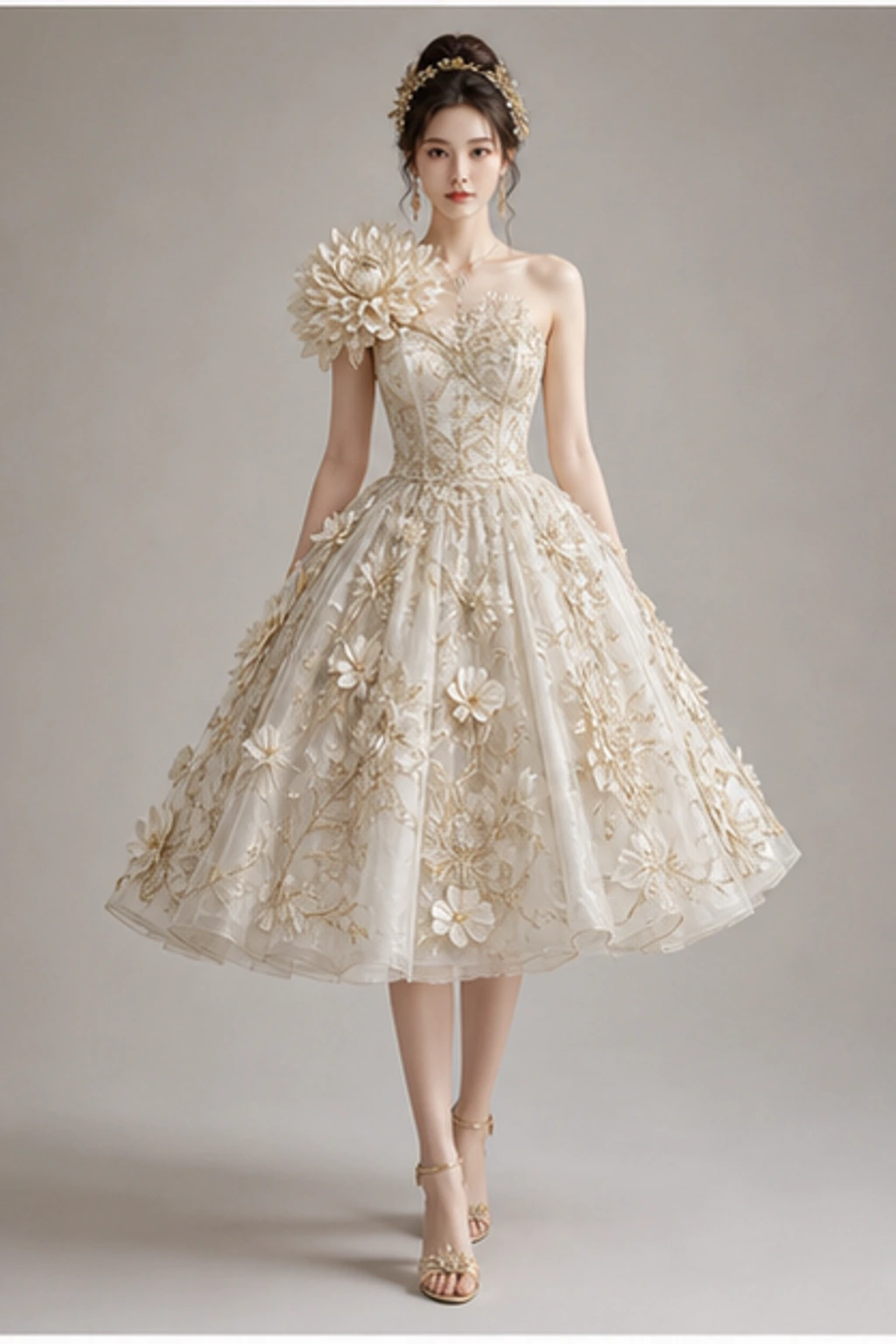November Chrysanthemum Dress · Короткий editorial