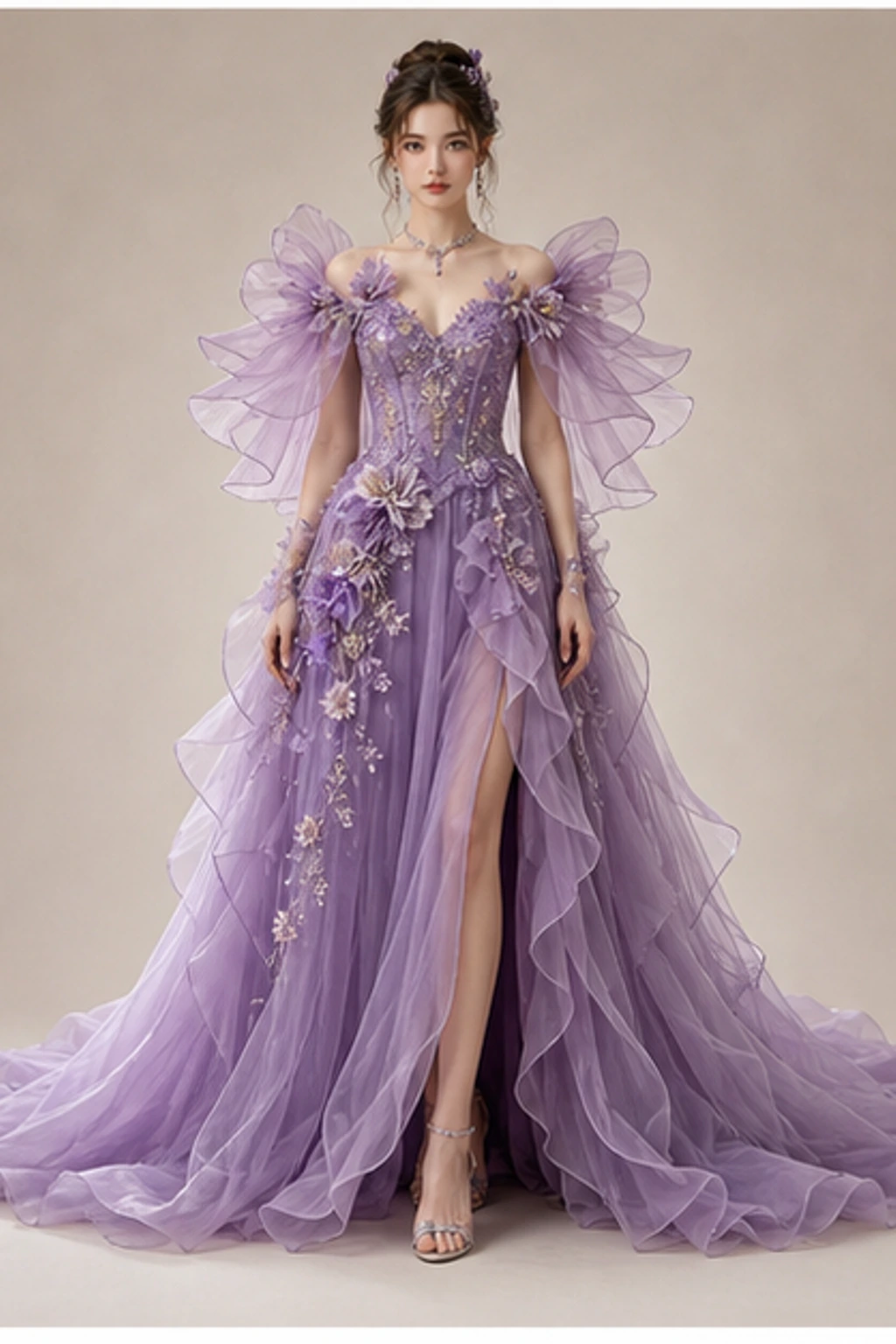 February Violet Dress · Look court éditorial