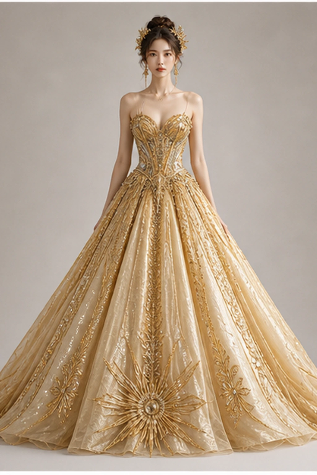 Leo Sun Queen Gown · Look court éditorial
