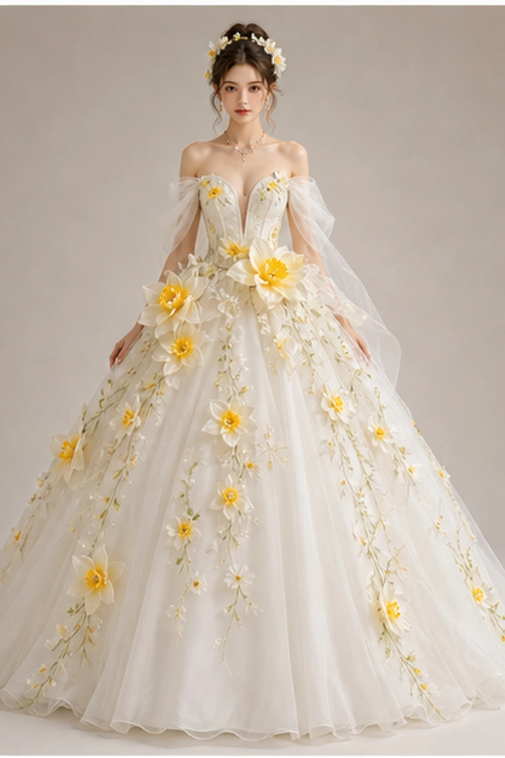 March Daffodil Gown · Porträtkleid