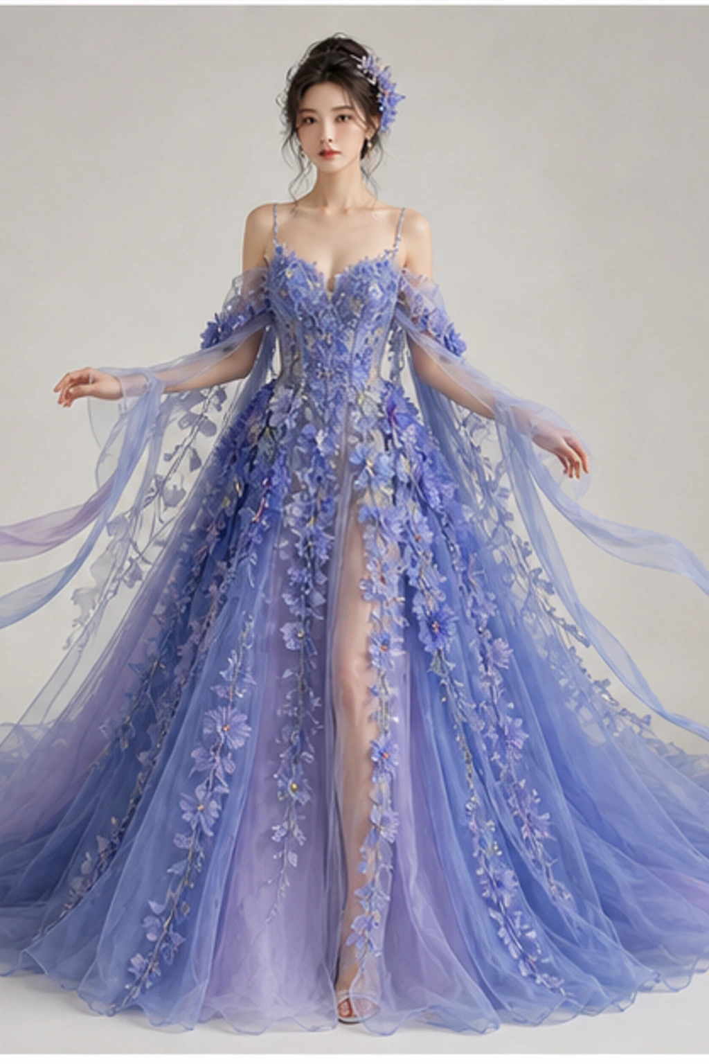 July Larkspur Dress · Look cape