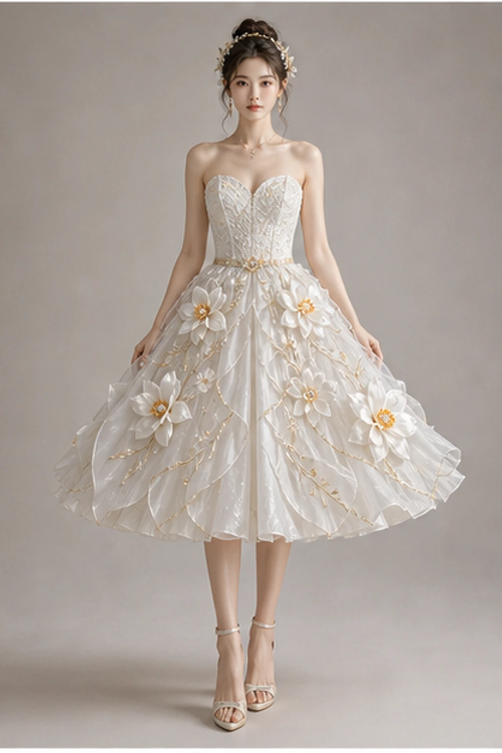 December Narcissus Gown · Look curto editorial