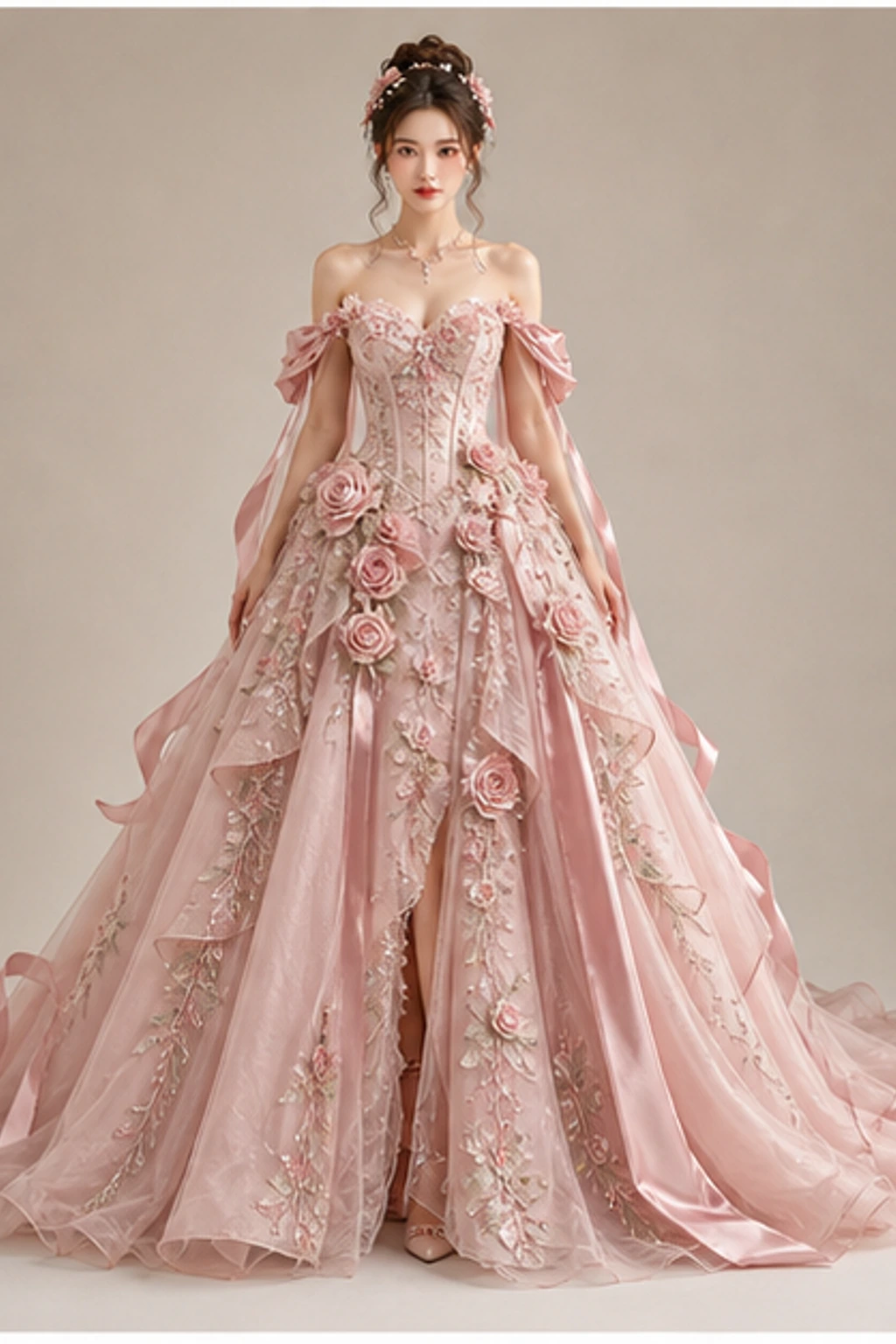June Rose Gown · Look cape