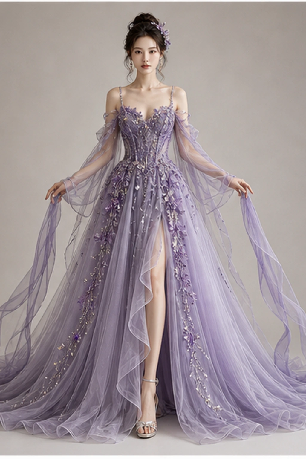 Amethyst Dream Dress · Образ с кейпом