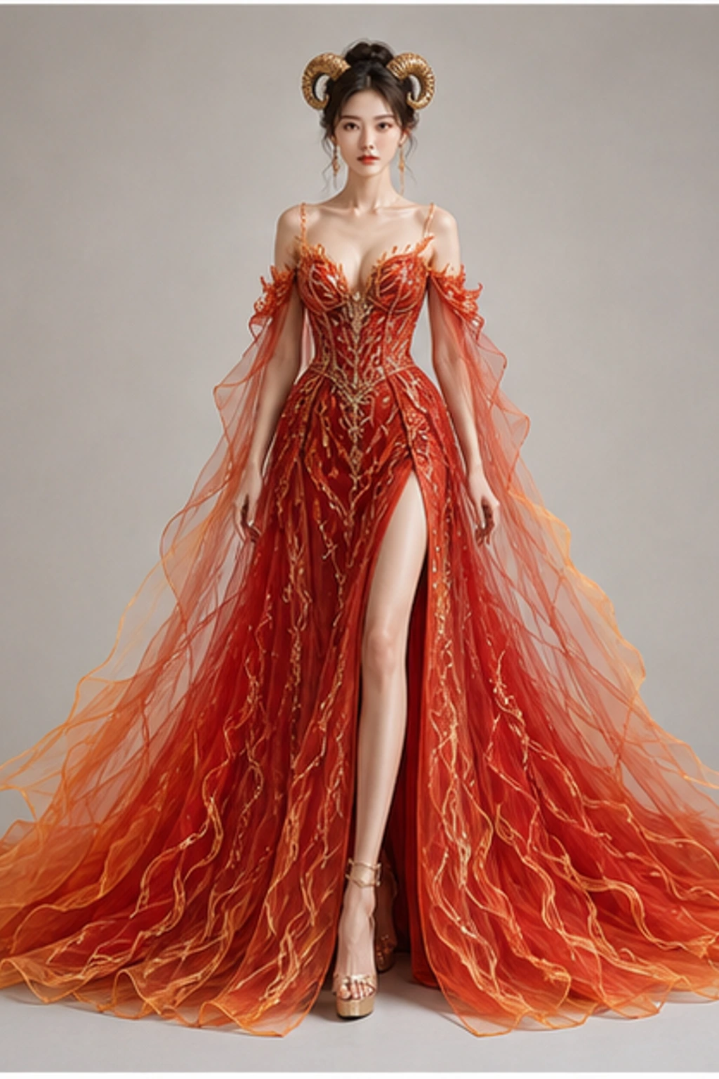Aries Fire Goddess · Look corto editorial