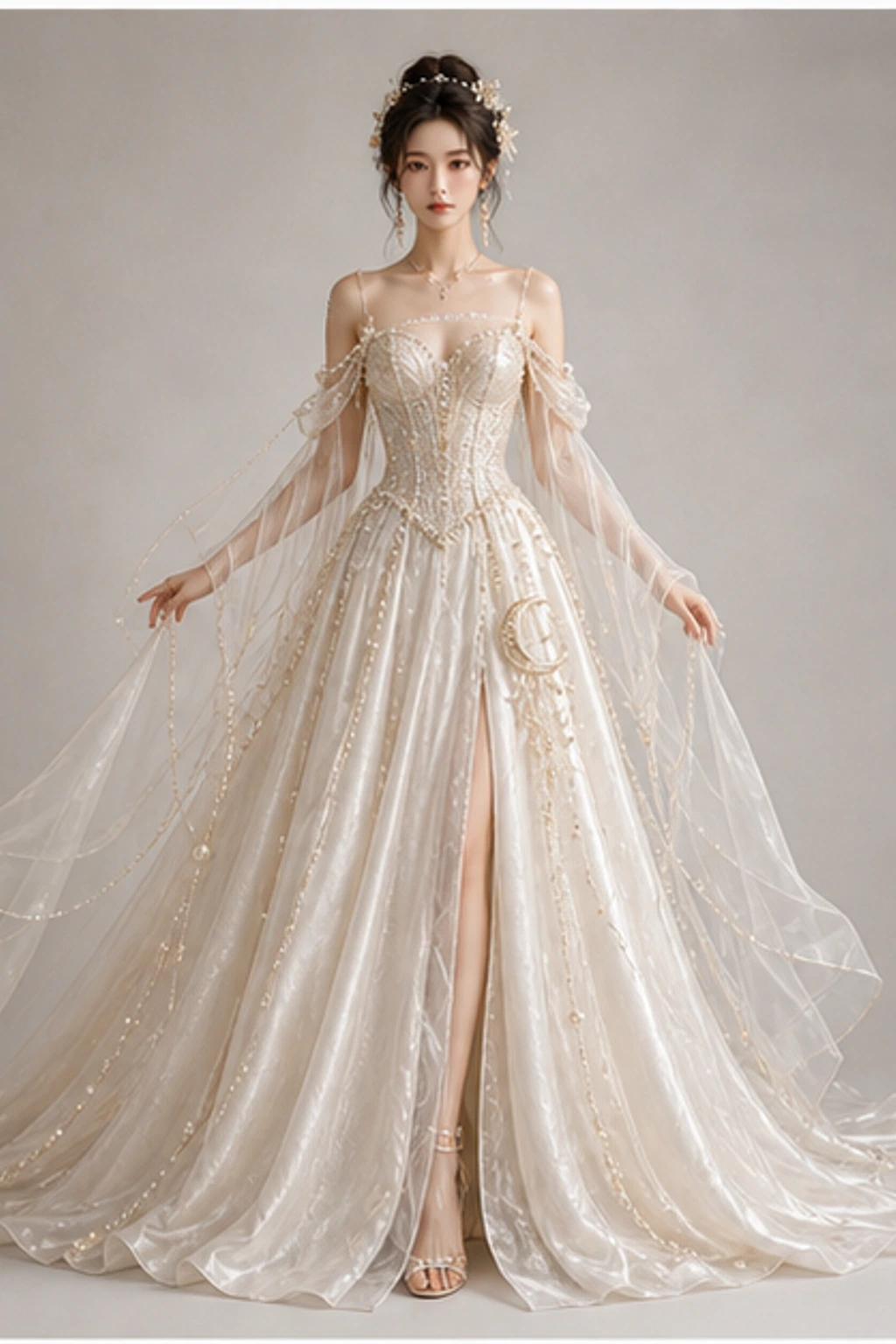 Cancer Moon Pearl Gown