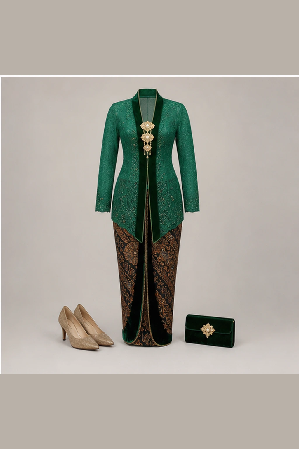 Kebaya indonésienne · Superposé