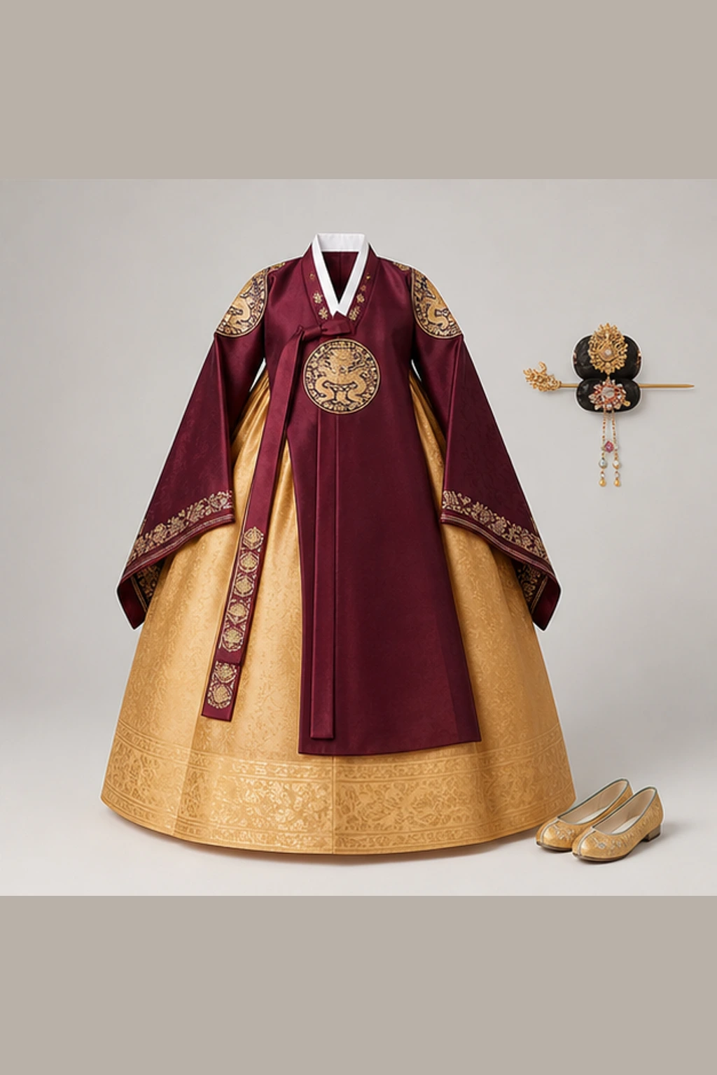 Hanbok coreano · Em camadas