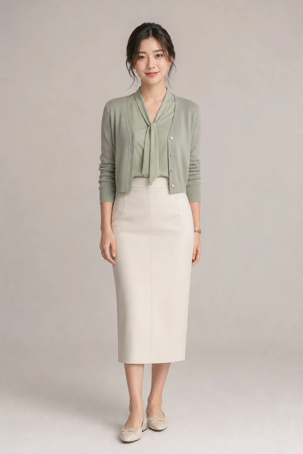 Look de oficina femenino · Look con capa