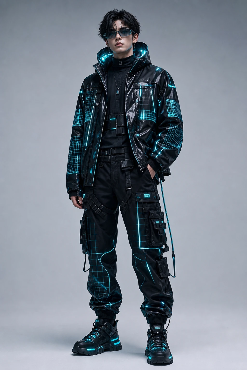 Cyberpunk-Look · Porträtkleid