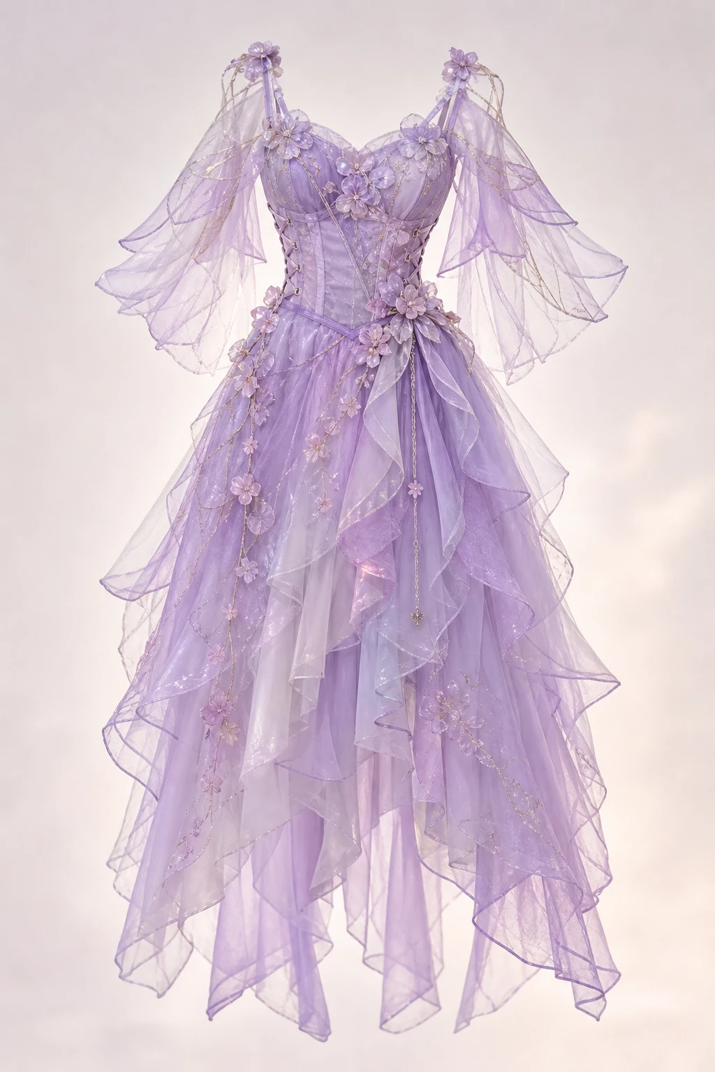 Fairycore-Stil · Porträtkleid