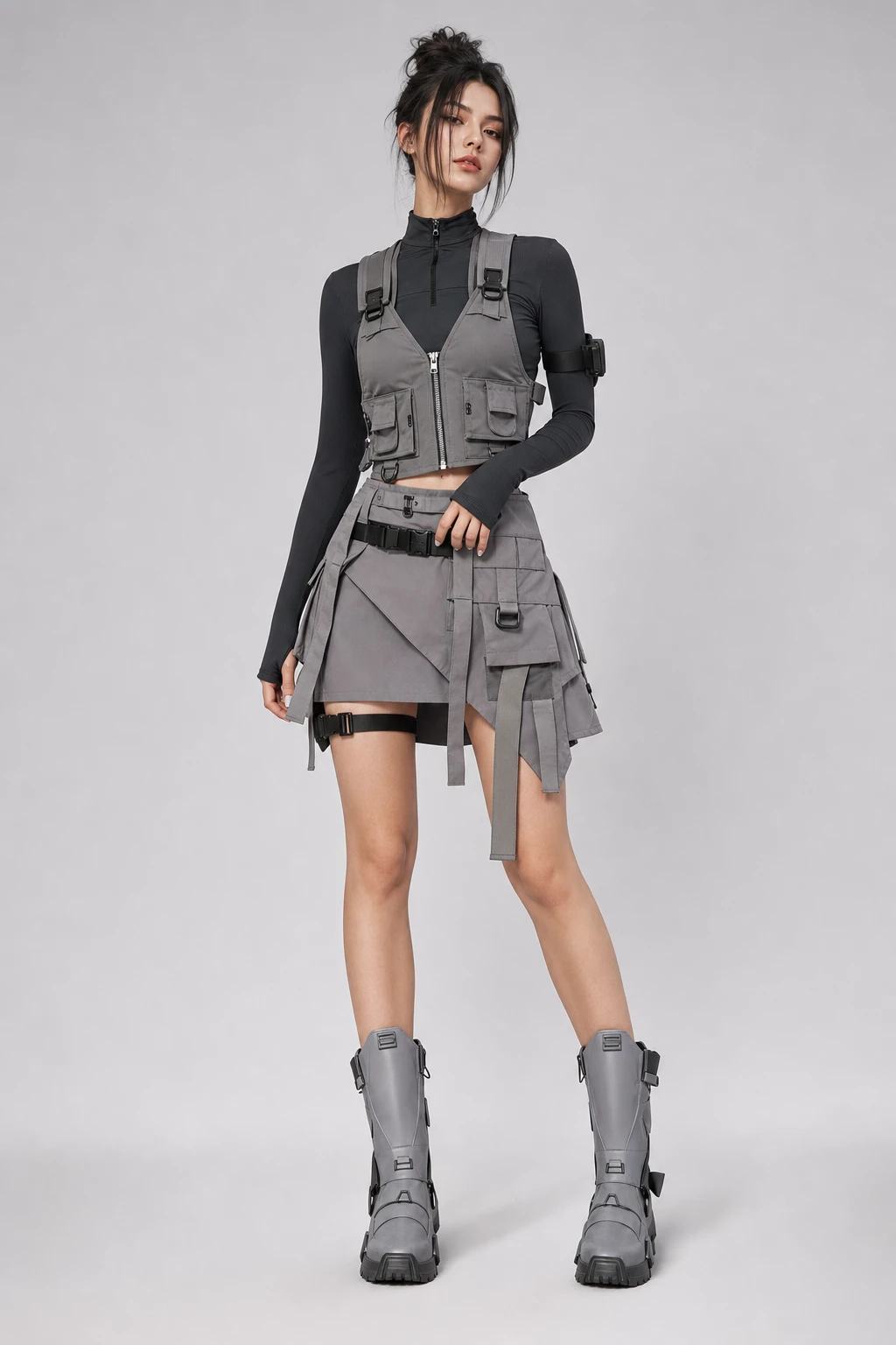 Стиль techwear · Портретный силуэт
