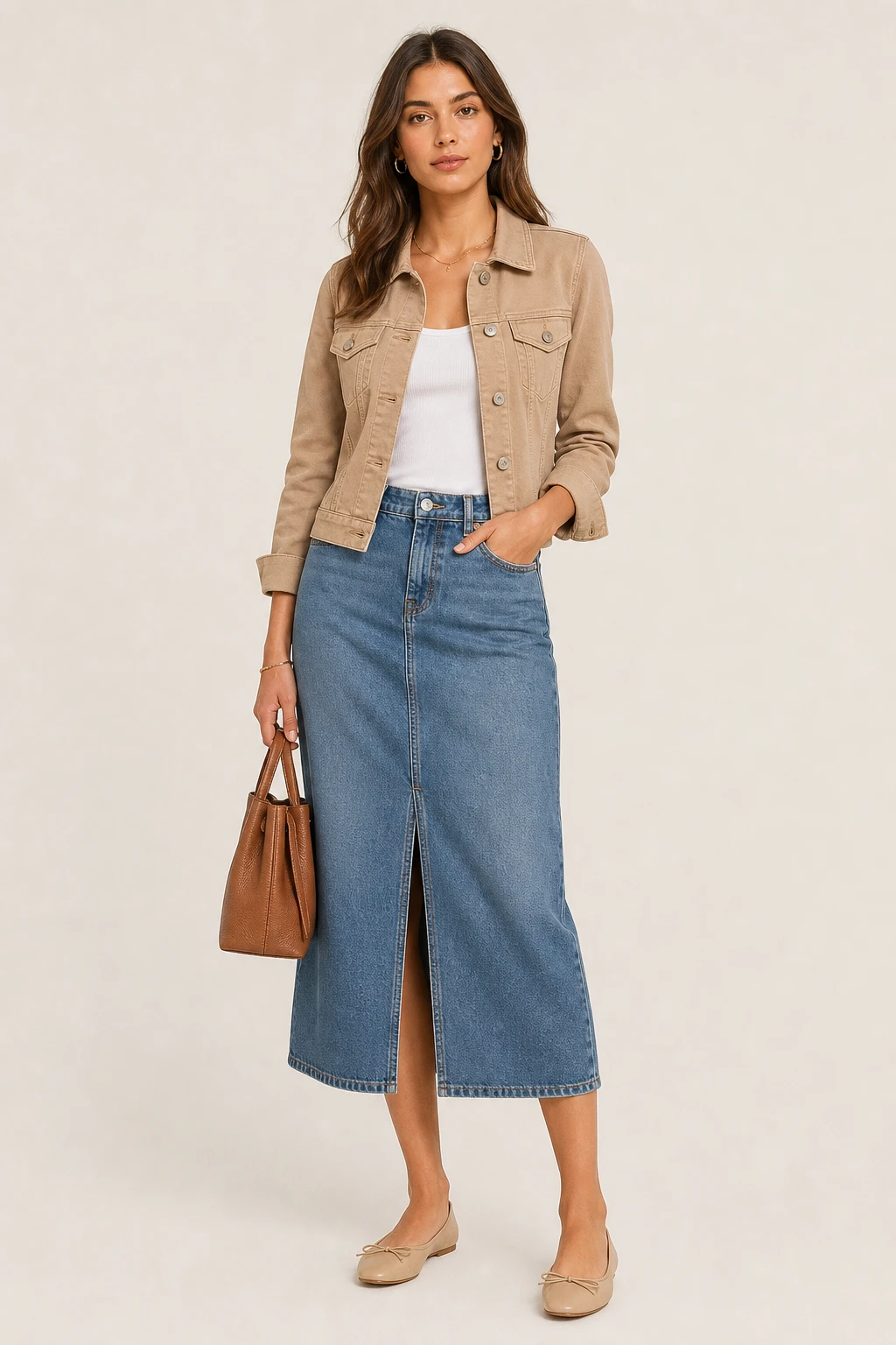 Denim casual · Look con capa